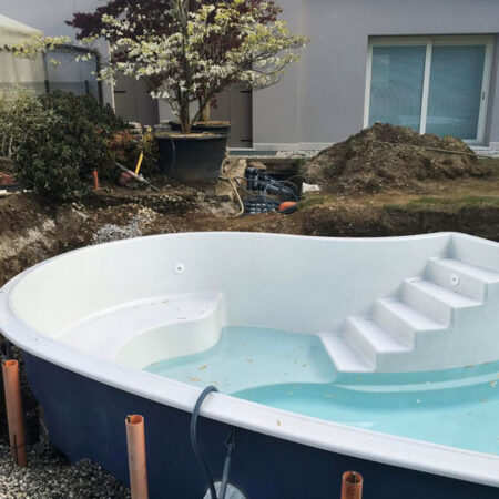 Piscina in vetroresina interrata