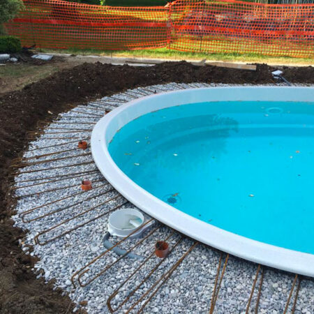 Piscina in vetroresina interrata